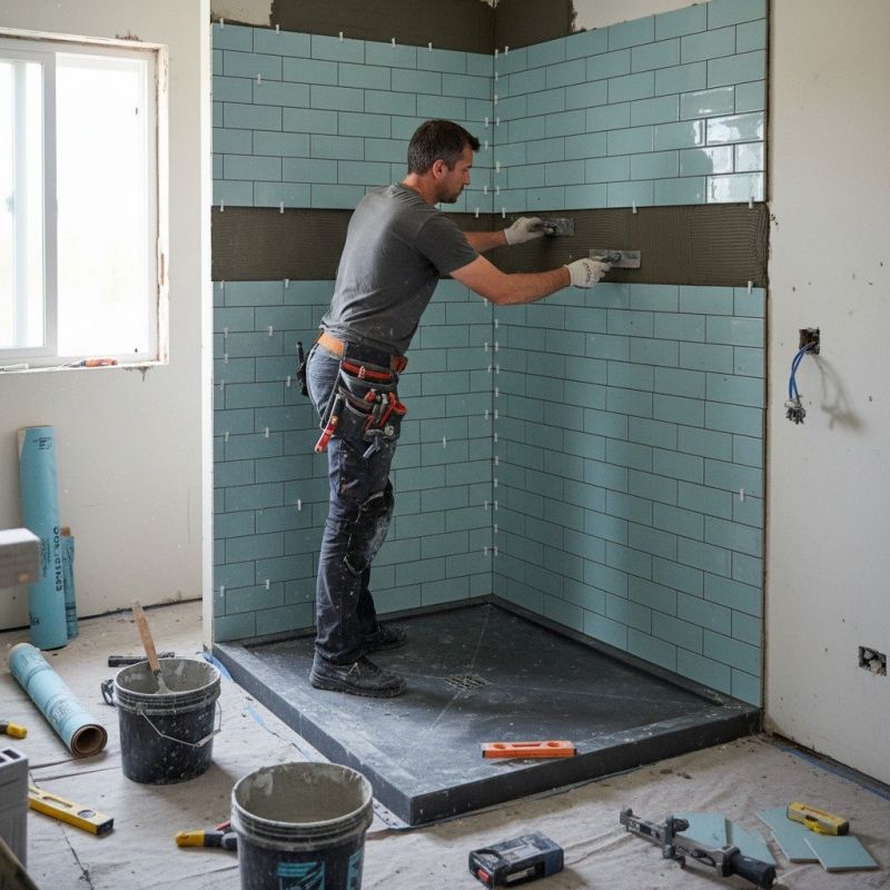 Shower Floor Tiling in Alpharetta, GA